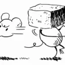 Ignatz throws his head instead of his iconic brick.